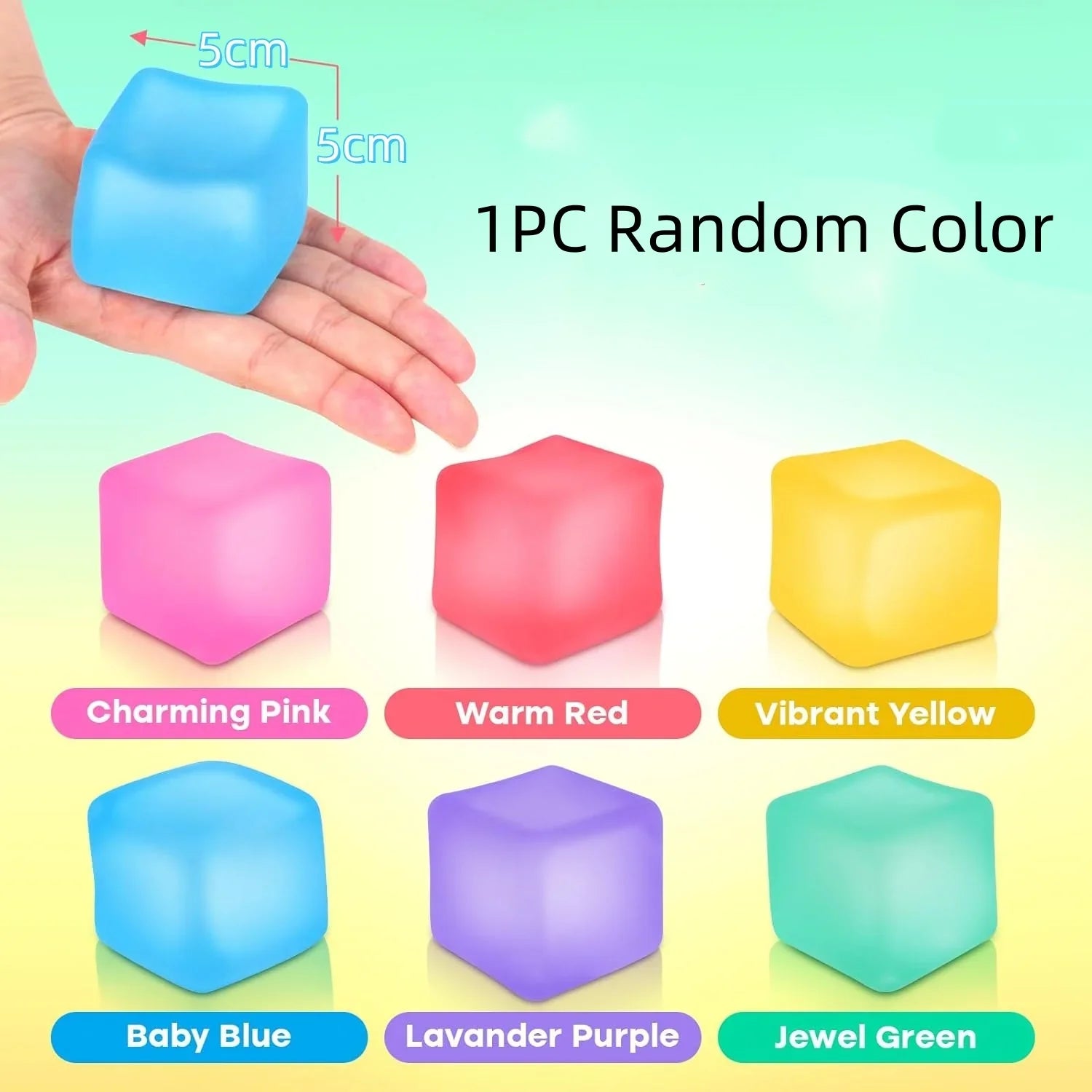 Stress Cube Squishy Fidget Toys | High Density Gel Filled Sensory Calming Toys