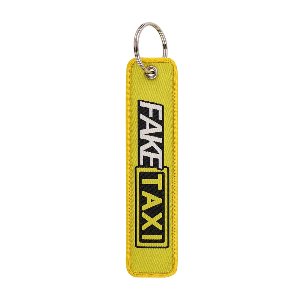 Warning Quotes Embroidery Key Fob | Motorcycle Car Keychain Gift