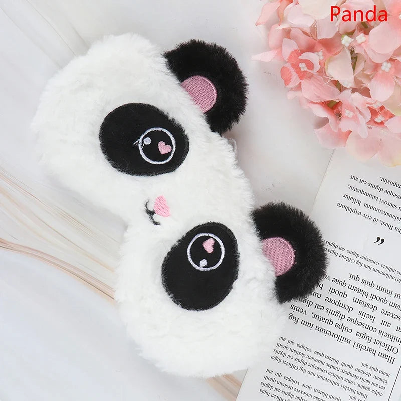 Cute Panda Eye Mask | Plush Sleep Eye Cover for Travel