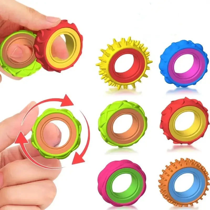 Rotating Fidget Ring | Sensory Stress Relief Toy for Adults and Kids