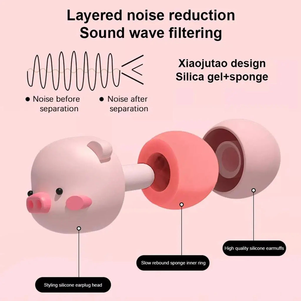 Sleep Earplugs for Noise Reduction | Silicone Noise Canceling Earmuffs for Sleep, Work, and Travel