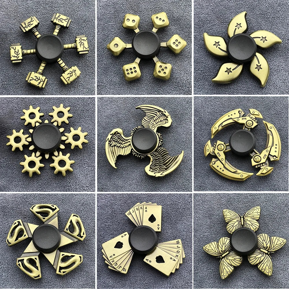 Bronze Metal Alloy Fidget Spinner | R188 Mute Bearing Hand Spinner for Stress Relief