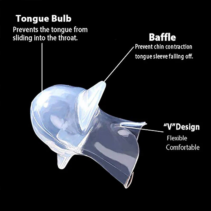 Anti Snoring Mouthpiece | Medical Silicone Tongue Retainer for Sleep Apnea