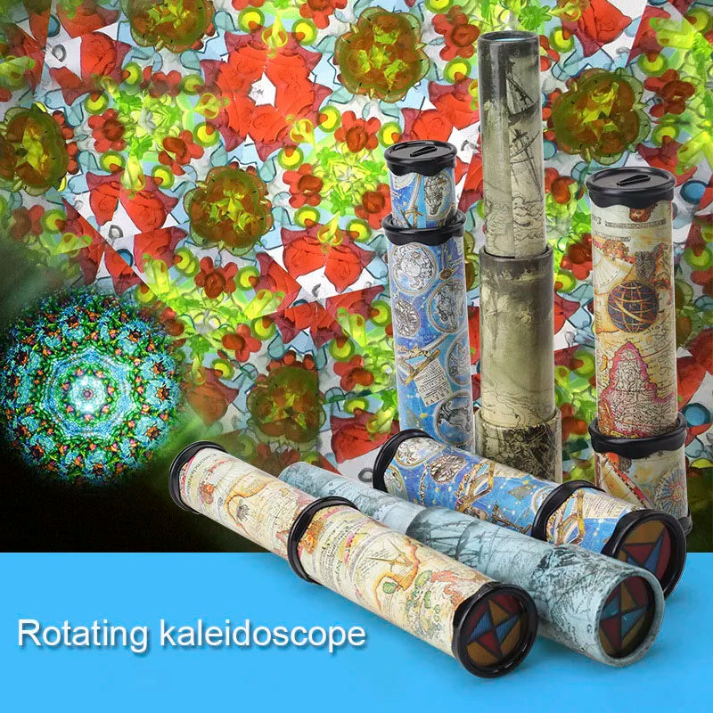 Scalable Kaleidoscope Toy | 30cm Magic Rotating Educational Toy for Kids