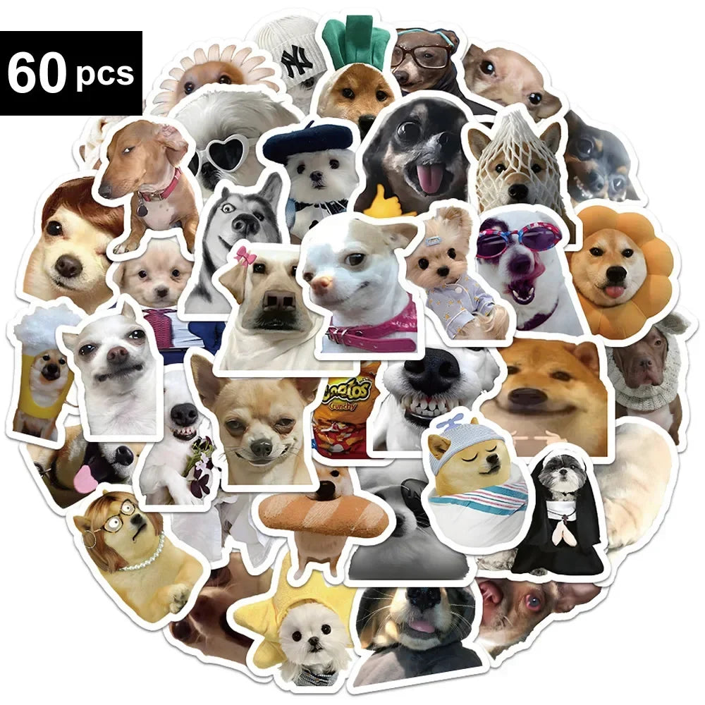 Funny Dogs Stickers | Cute Decals for Laptop, Guitar, and Water Bottle