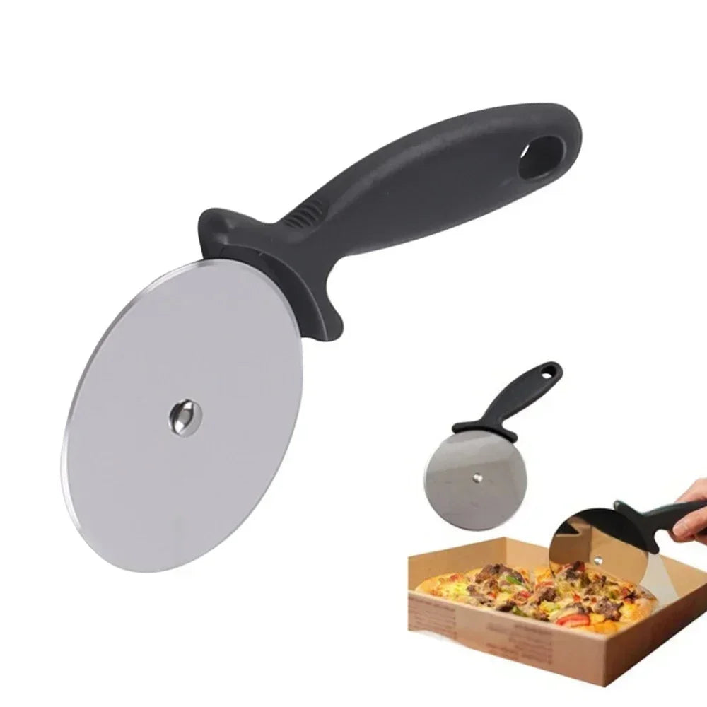 Stainless Steel Pizza Cutter Wheel | Kitchen Pastry Roller Scissor