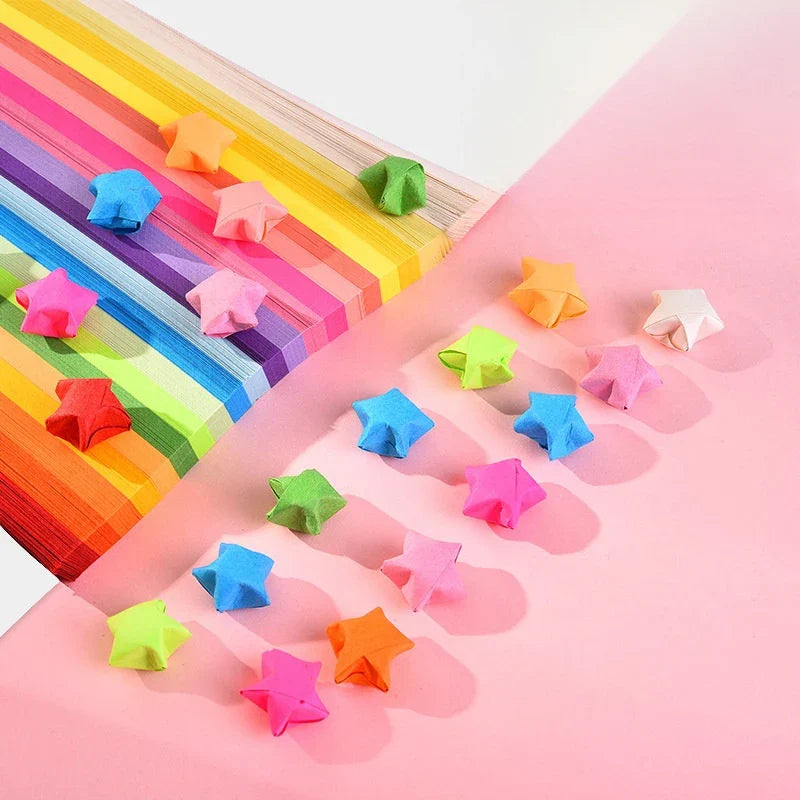 540 Sheets Origami Star Paper Strips | Colorful Lucky Star Folding Paper for DIY Crafts