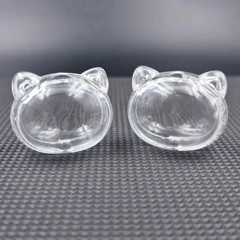 Pet Hair Keepsake Box | 2-Pack Transparent Dog Cat Fur Storage Container for DIY Memorial Decoration