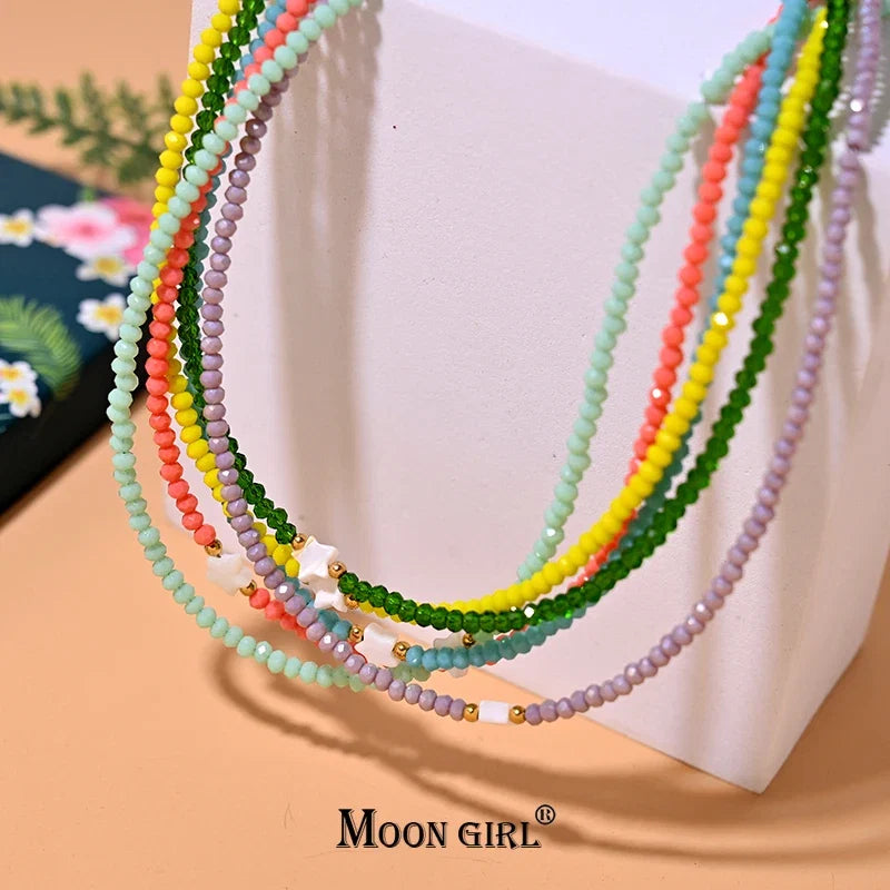 Shell Star Crystal Choker Necklace | Trendy Summer Jewelry for Women