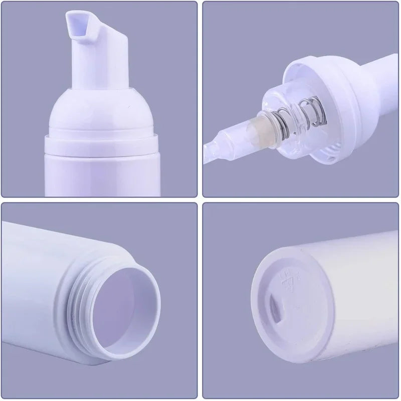 Mini Foam Dispenser Pump Bottles | 30ml 60ml Travel Refillable Soap Containers