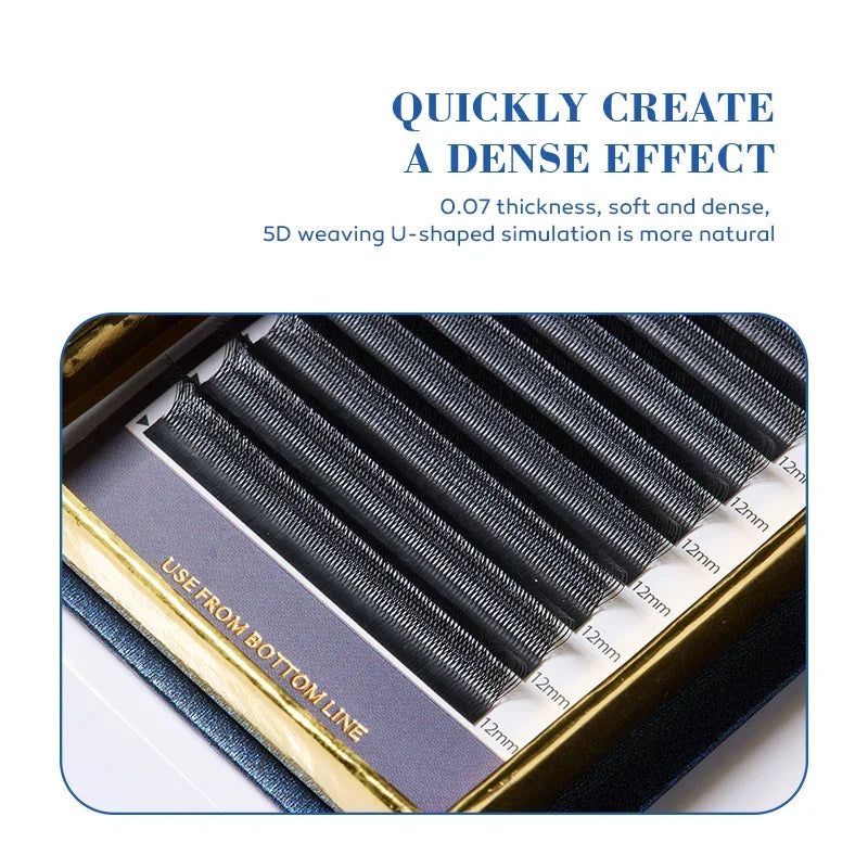 DeceMars U-Shaped 5D Eyelash Extensions | 12 Lines Per Tray