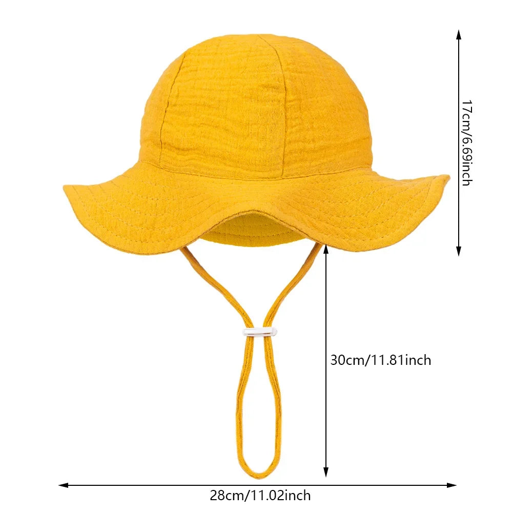 Floral Print Baby Bucket Hats | Adjustable Sun Protection Caps for Infant Boys Girls