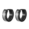 Mens Celtic Knot Hoop Earrings | Hypoallergenic Stainless Steel Huggie Earrings