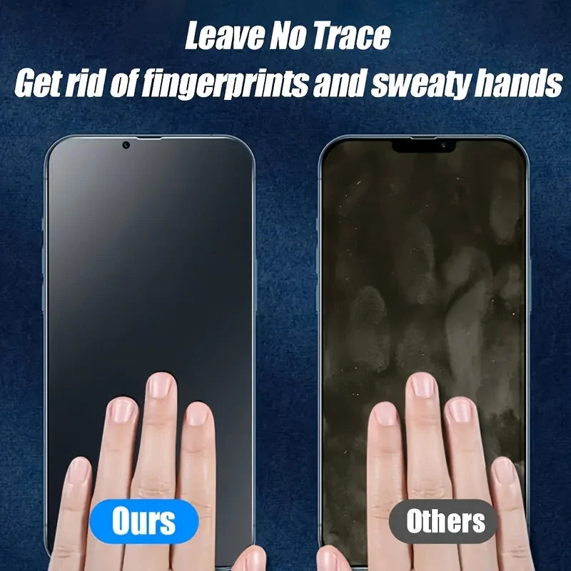 Matte Ceramic Privacy Screen Protector Anti Spy Anti Fingerprint Anti Scratch For iPhone 17 16 15 14 13 12 11 Pro Max 5 Pack