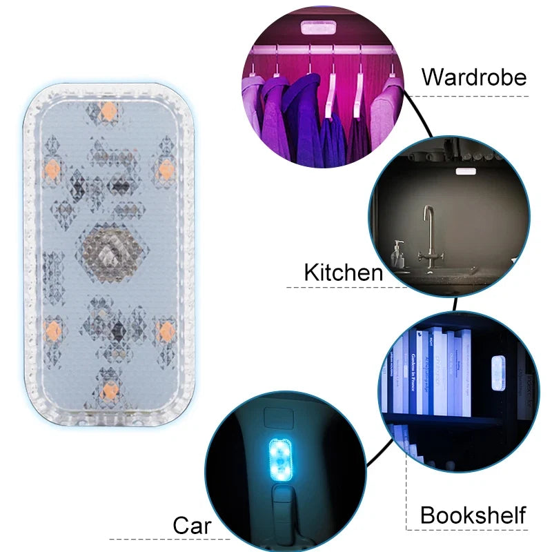 Mini Wireless Car LED Touch Light | USB Rechargeable Interior Reading Lamp