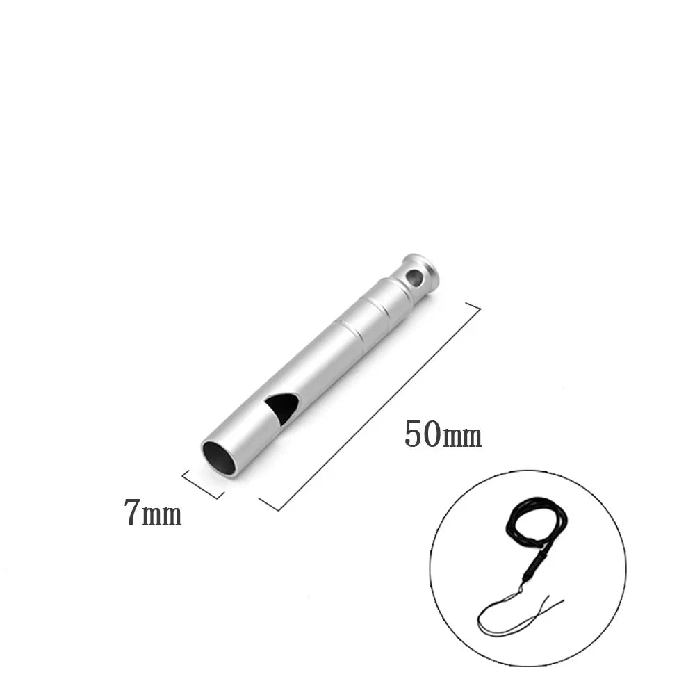 Ultralight Titanium Emergency Whistle with Cord | Outdoor Survival Gear