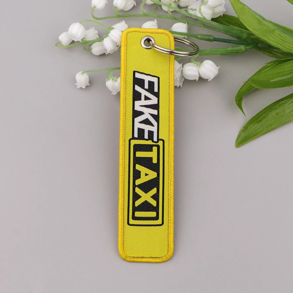 Warning Quotes Embroidery Key Fob | Motorcycle Car Keychain Gift