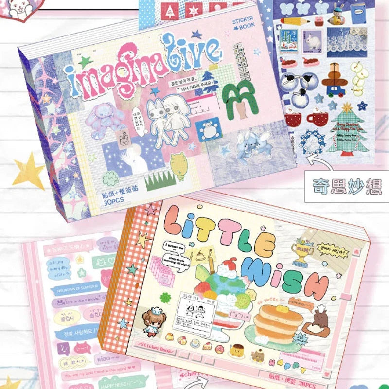 Mr. Paper Duplex Sticker Book 30 Sheets | Korean Cute Style Creative Handbook Material