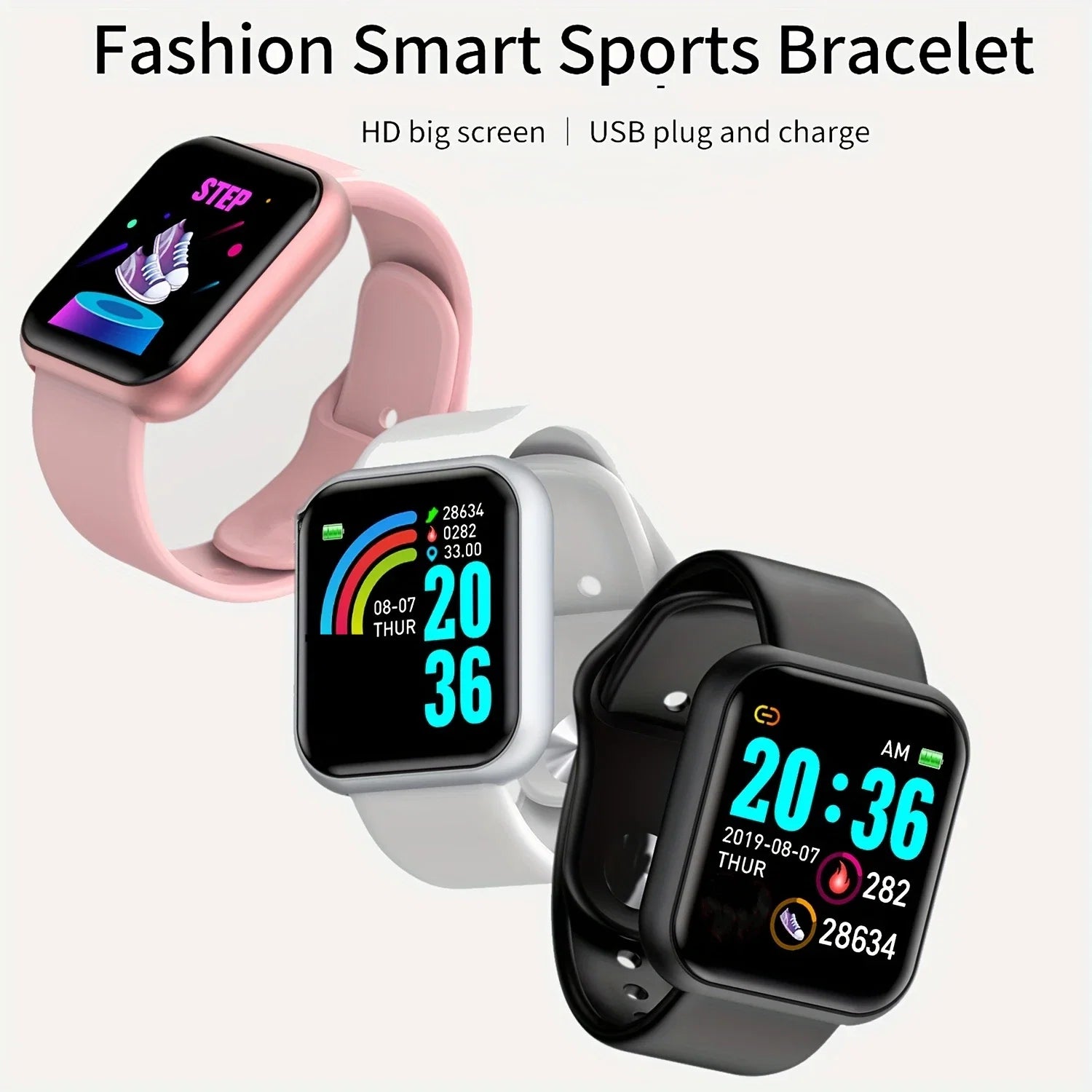 CHAONB Multifunctional Smart Watch for Men Women | Bluetooth Fitness Tracker with Sleep Monitor and Music Player
