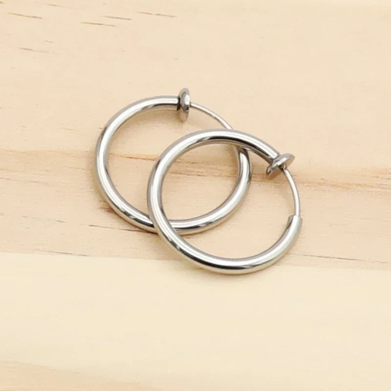 1 Pair Punk Clip On Earrings | No Hole Ear Cuff for Men and Women