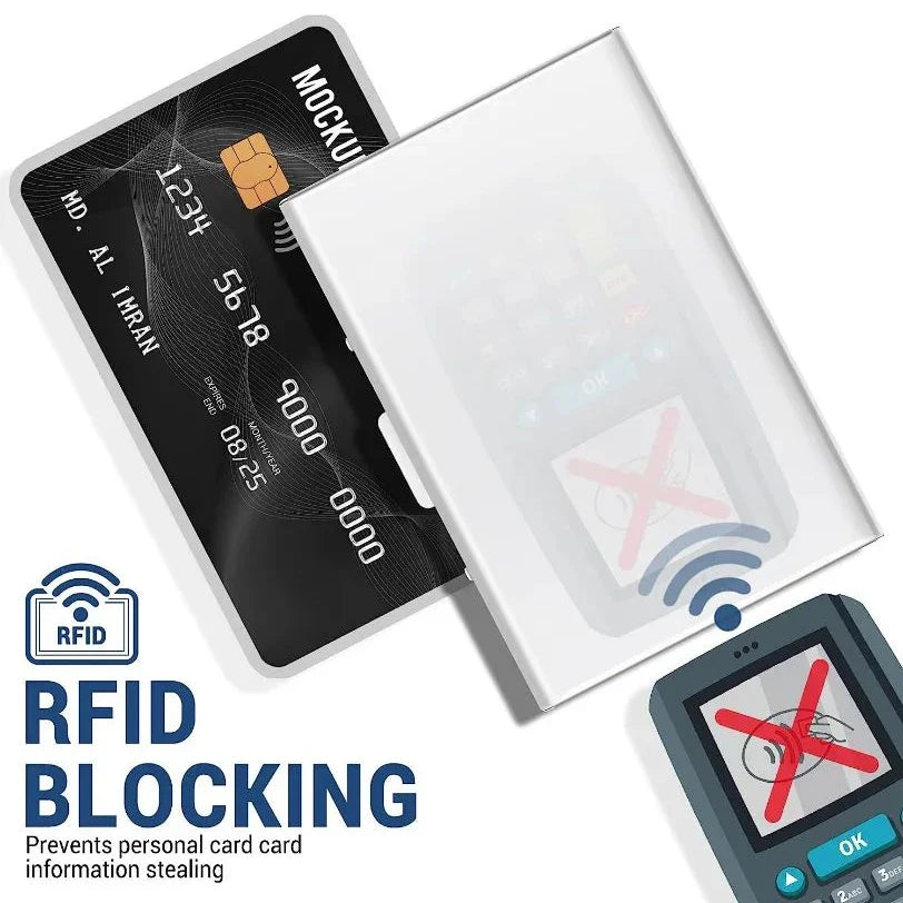 RFID Blocking Credit Card Holder | Slim Metal Wallet
