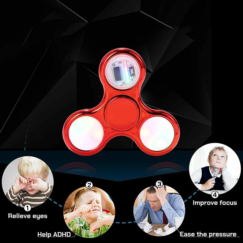 Creative Luminous LED Light Fidget Spinner | Glow in the Dark Stress Relief Toy