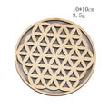 Wooden Sacred Geometry Wall Hanging | Rustic Yoga Meditation Decor