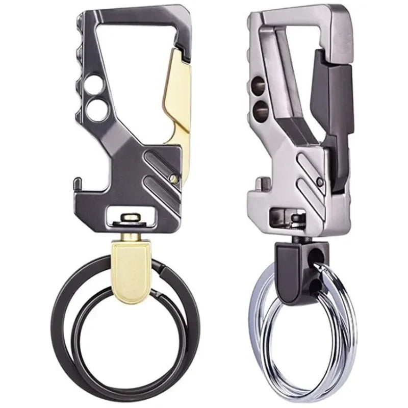 Heavy Duty Keychain Bottle Opener Carabiner | Metal Key Ring for Men and Women