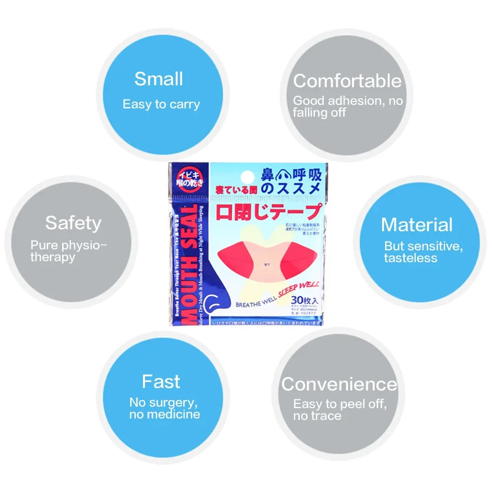 30/60/150/300pcs Mouth Tape for Sleeping | Anti Snoring Patch for Better Breath and Quiet Sleep