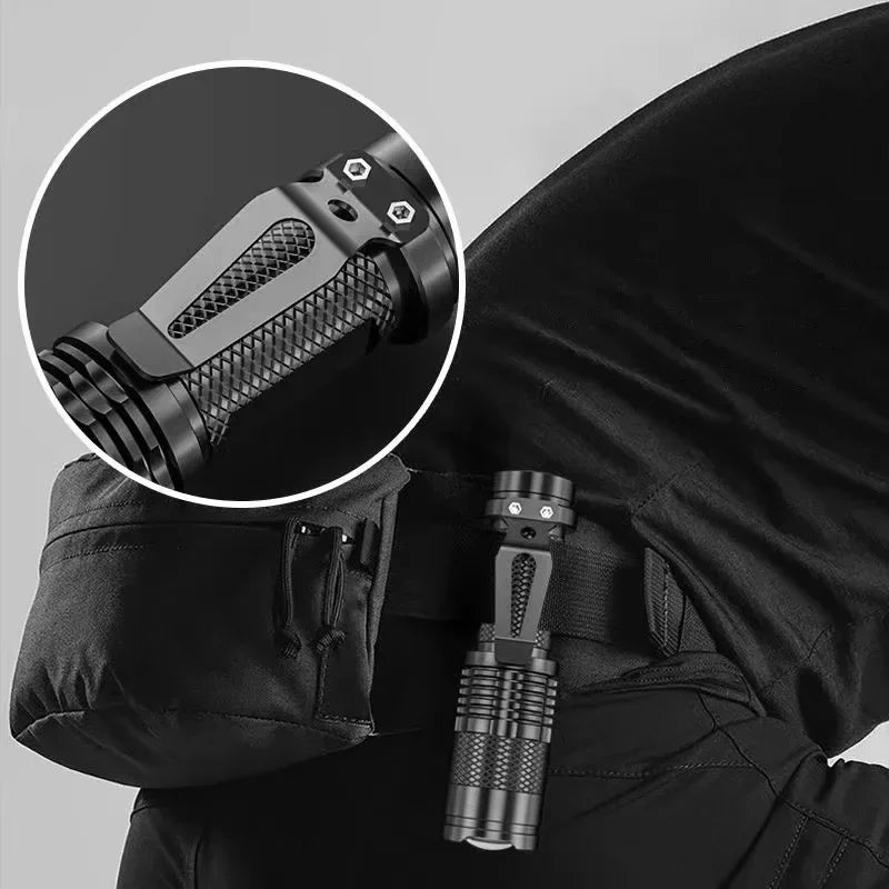 2000LM Mini Flashlight Rechargeable | Bright LED Tactical Torch with USB Charging