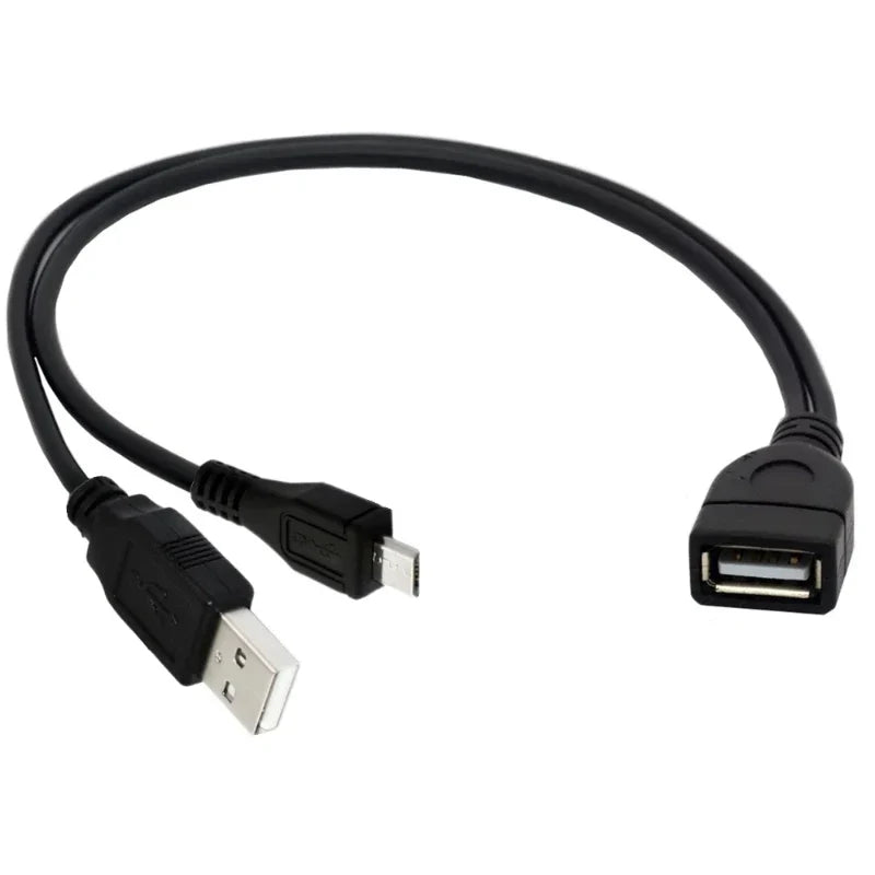 2-in-1 Micro USB to USB OTG Adapter with Power Cable | For Fire Stick, PlayStation Classic & More