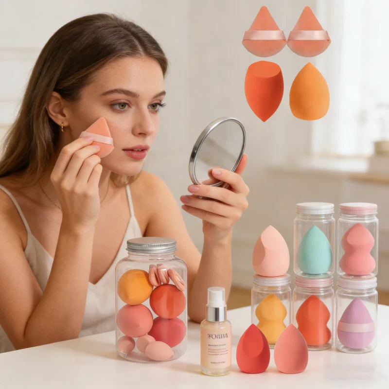 12/14Pcs Makeup Sponge Set | Cosmetic Blender Beauty Eggs and Foundation Puffs