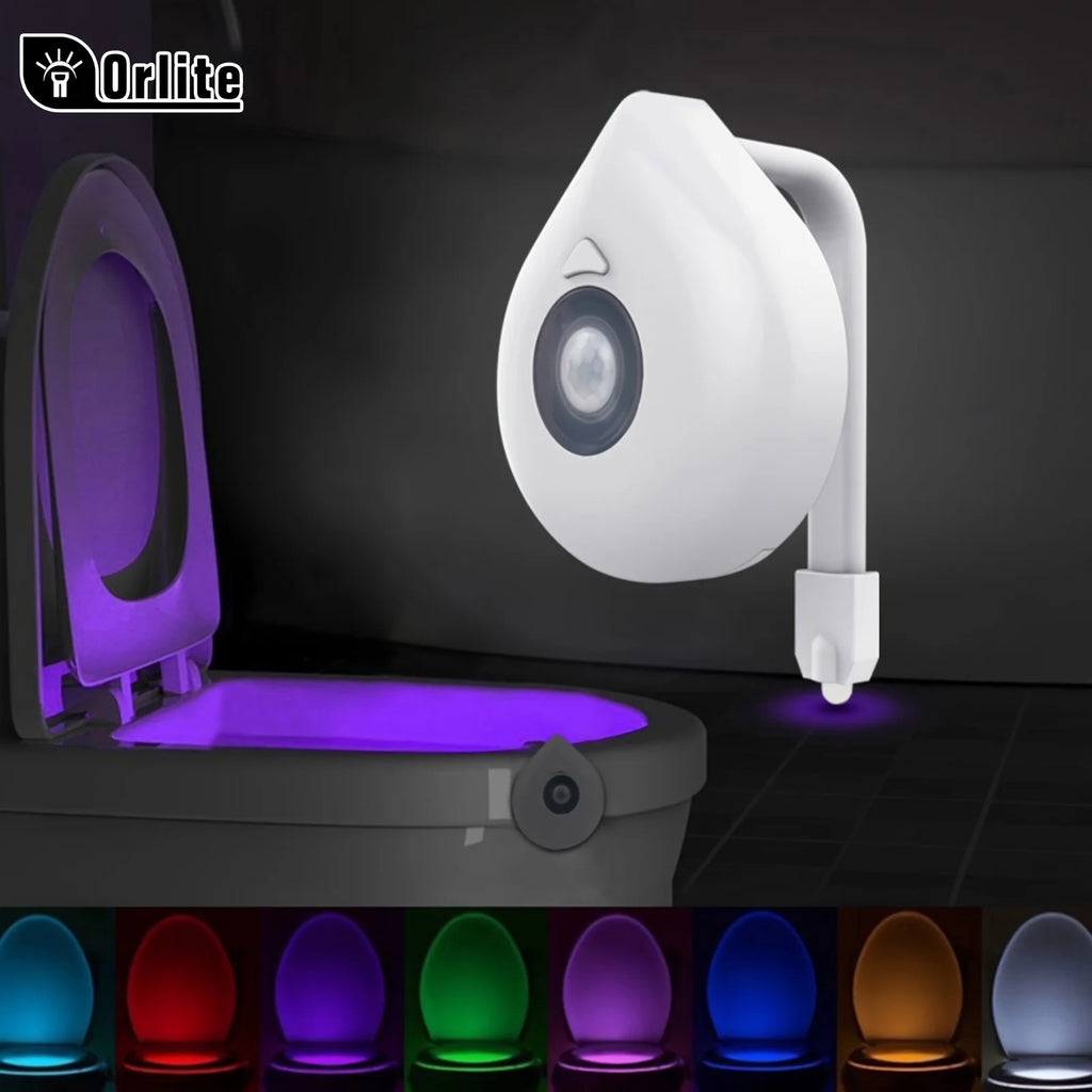 Toilet Motion Sensor Light | 8 Color Changing PIR LED Night Light for Bathroom