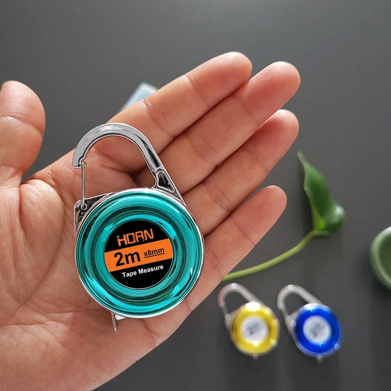Mini Keychain Tape Measure | Portable 2m Steel Tape Ruler