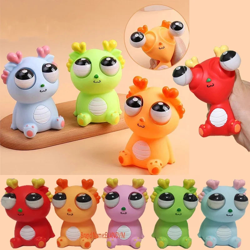 Silly Eyeball Pop Squeeze Toys | Stress Relief Animal Gifts for Kids and Adults