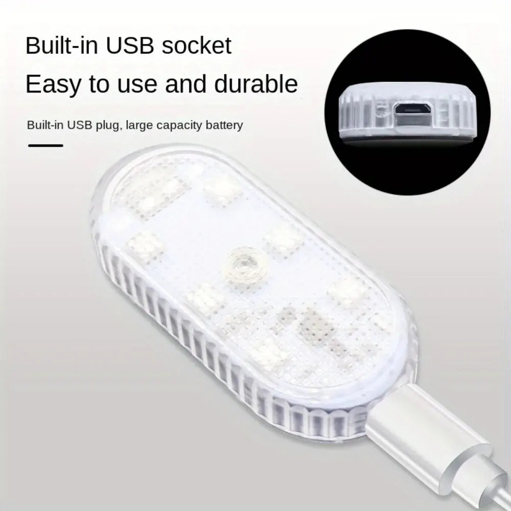 Wireless LED Car Interior Lights | USB Rechargeable Ceiling Lamp & Reading Light