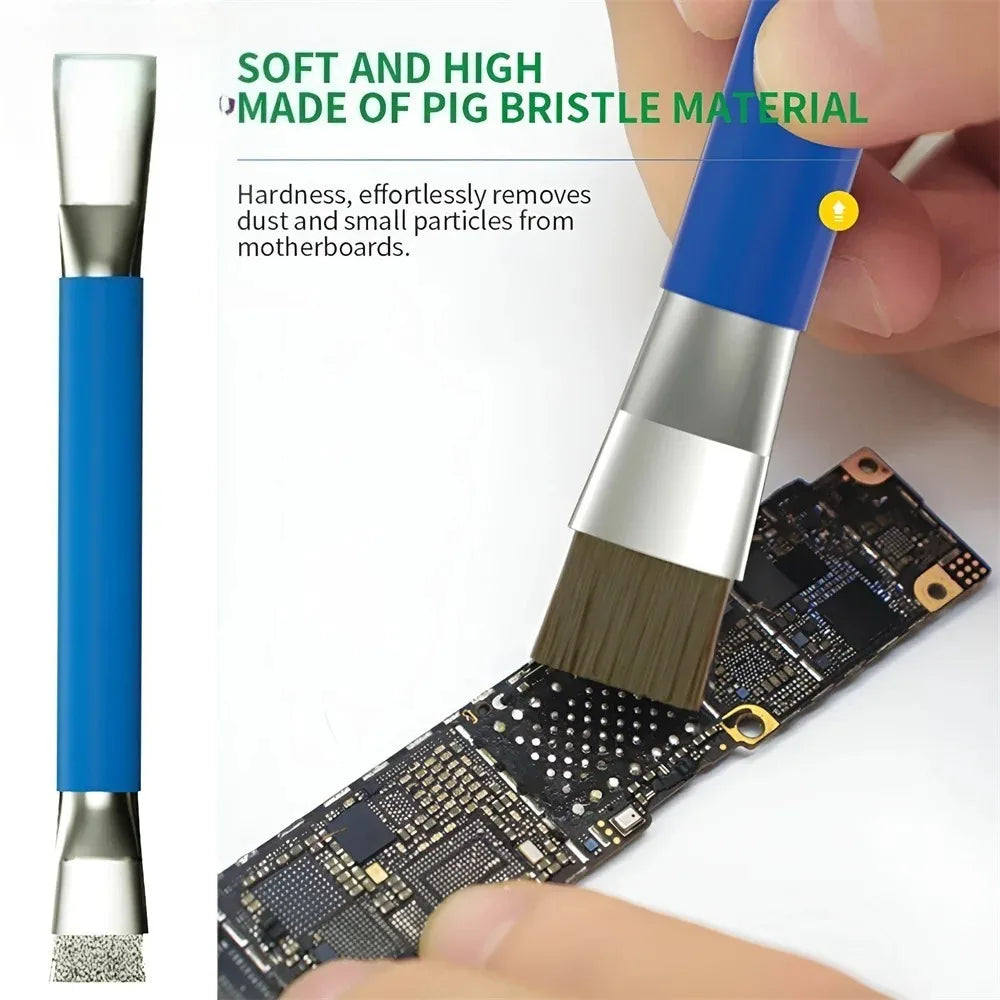 Safe Double-Ended Brush | Anti-Static Circuit Board Cleaning Tool