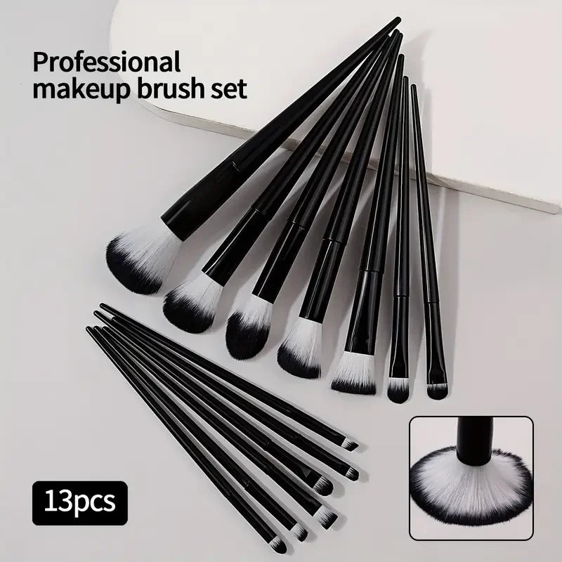 13-Piece Makeup Brush Set | Soft Fluffy Foundation Blush Highlighter Brush Kit