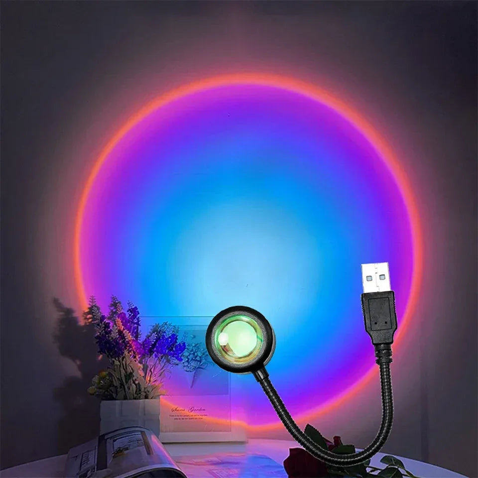 USB Sunset Light LED Rainbow Night Lamp | Photography Wall Atmosphere Decor