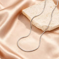 Stainless Steel Gold Square Snake Chain Necklace | Unisex Minimalist Jewelry