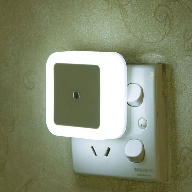 Mini LED Night Light with Light Sensor | Auto-On Square Night Lamp for Kids Room, Bedroom, Aisle
