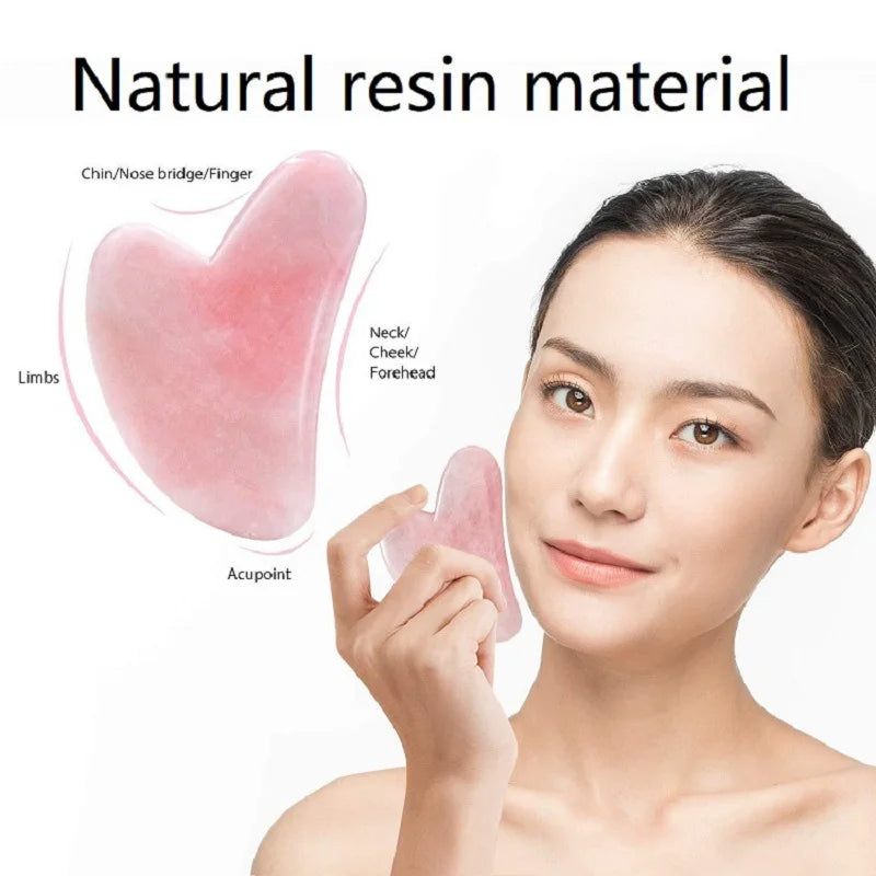 Resin Gua Sha Stone | Face Roller and Gouache Scraper Tool