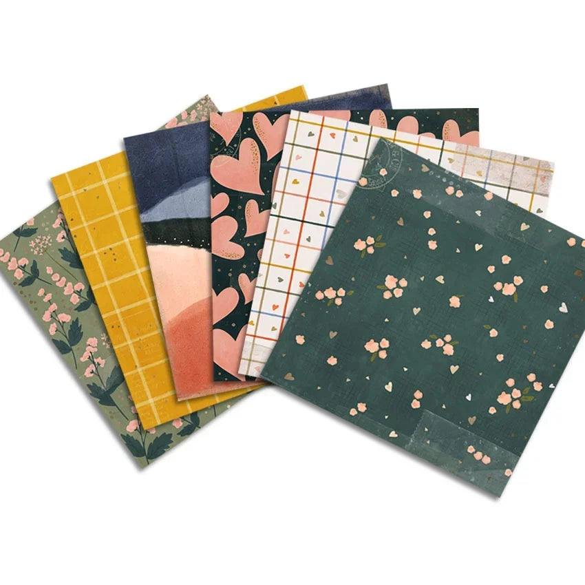 24 Sheets Craft Paper Pads | Origami Scrapbooking Art Backgrounds