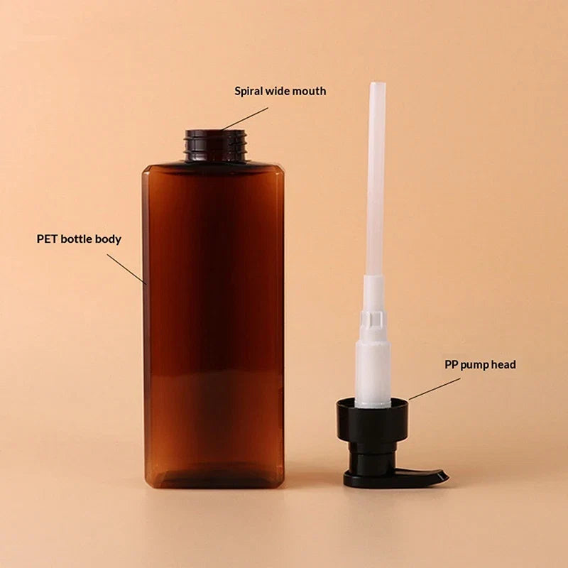 Square Soap Dispenser | Refillable 400/500ml Bathroom Pump Bottle