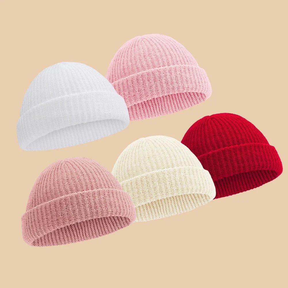 Baby Knitted Turban Hat for Boys Girls | Solid Color Winter Beanie