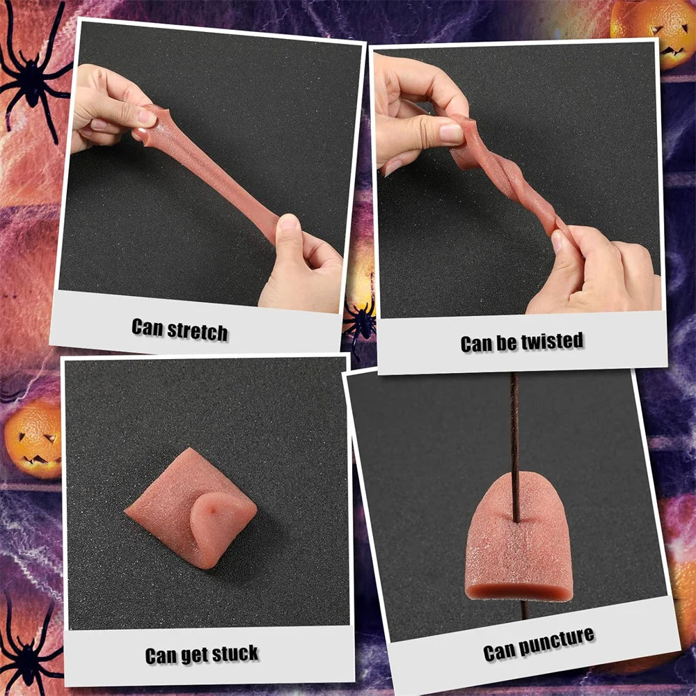 Halloween Fake Tongue Realistic Prop | Stretchable Horror Party Accessory