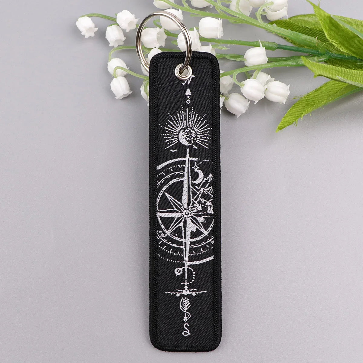 Embroidered Quote Key Fob | Personalized Gift Keyring