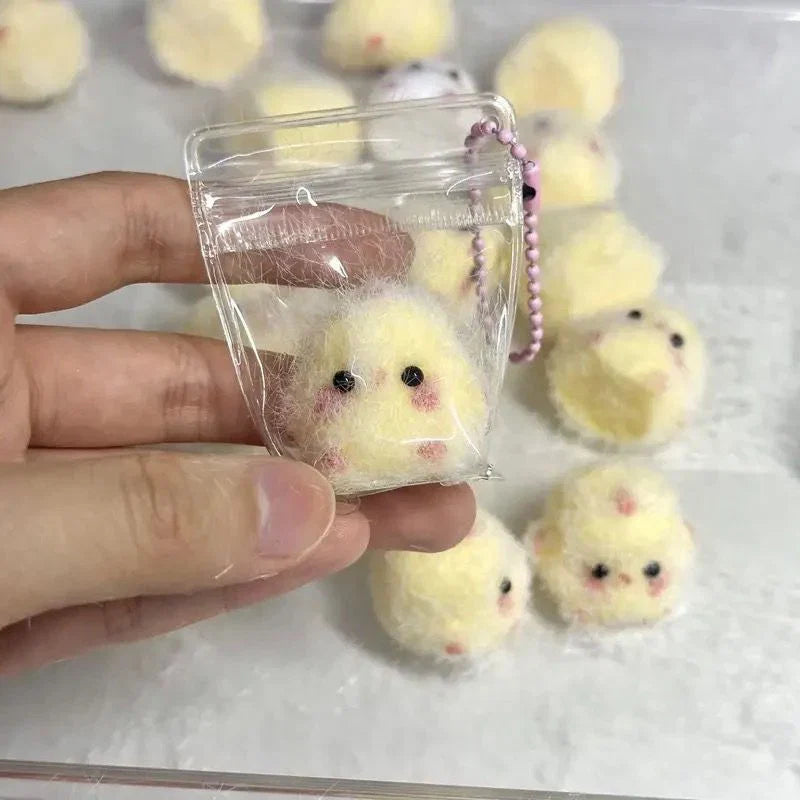 2pcs Miniature Slow Rebound Relief Squeeze Toys | Sticky TPR Mini Chick Stress Relief Fidget Toy