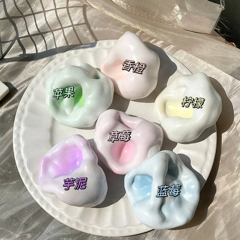 Squishy Stress Balls Rainbow Glutinous Ball Shapeable Vacuum Fidget Toy | Party Favors