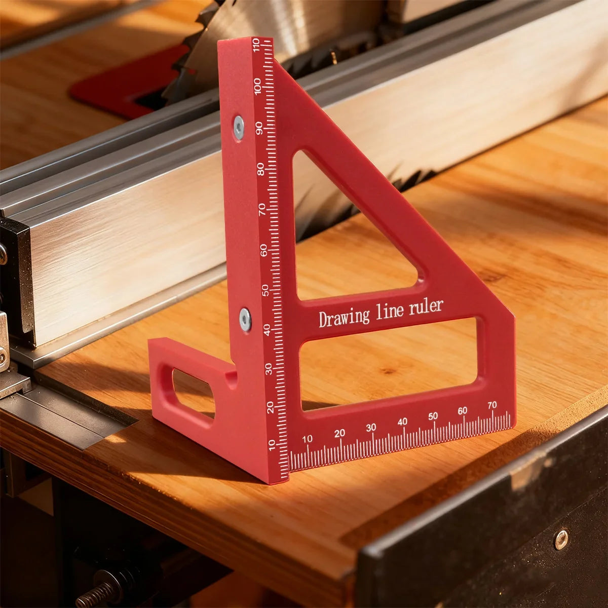 Multi-Angle Measuring Ruler | 45/90 Degree Plastic Carpenter Square & Miter Triangle Tool for Woodworking